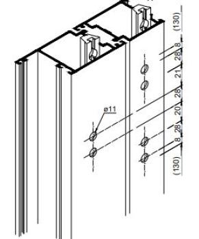 Schüco Aufsatztürband 3tlg. (94/36)